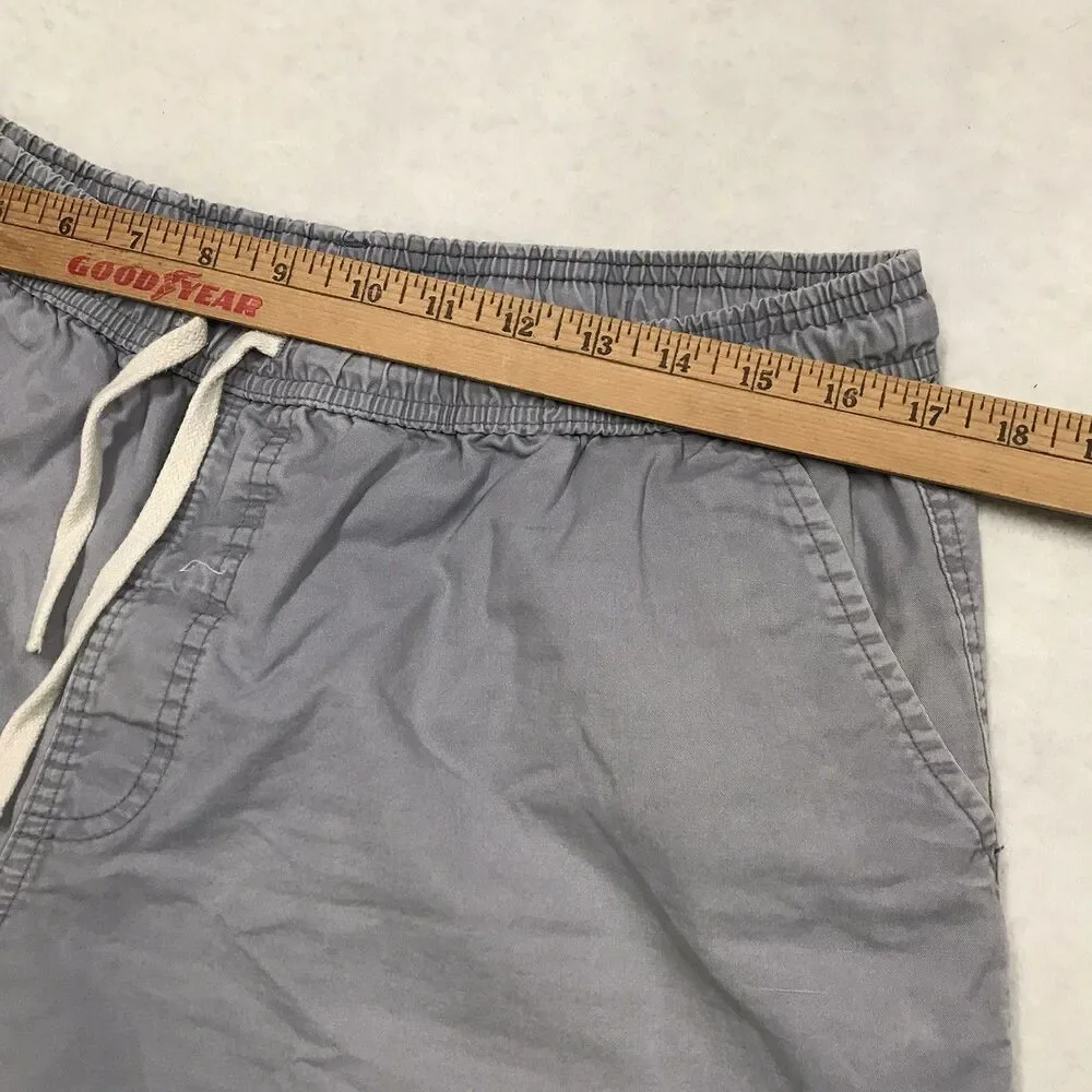 CHUBBIES Off Duty Shorts Men XL 34 Gray Elastic Waist Drawstring Pockets Cotton